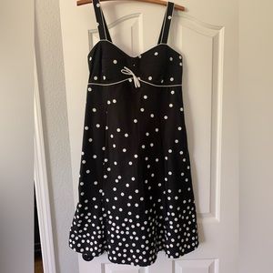 Women summer dress,  strap, sleeveless midi polkadot .
